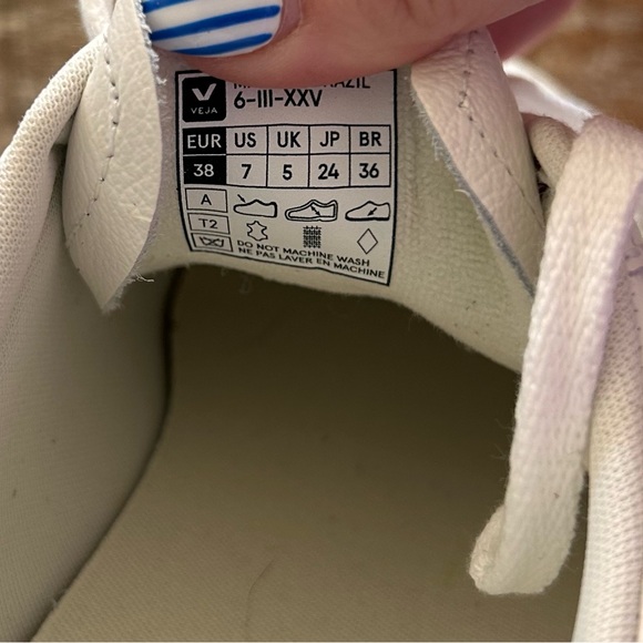 New Veja Campo Sneakers White Cognac Free People - Picture 7 of 7